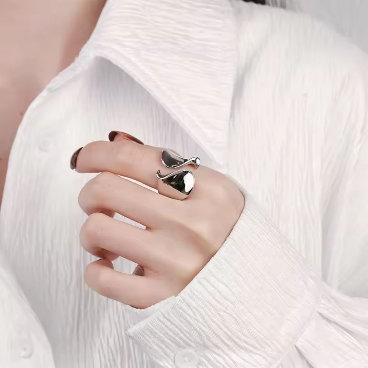 Anillo plata .925 minimalista autoajustable