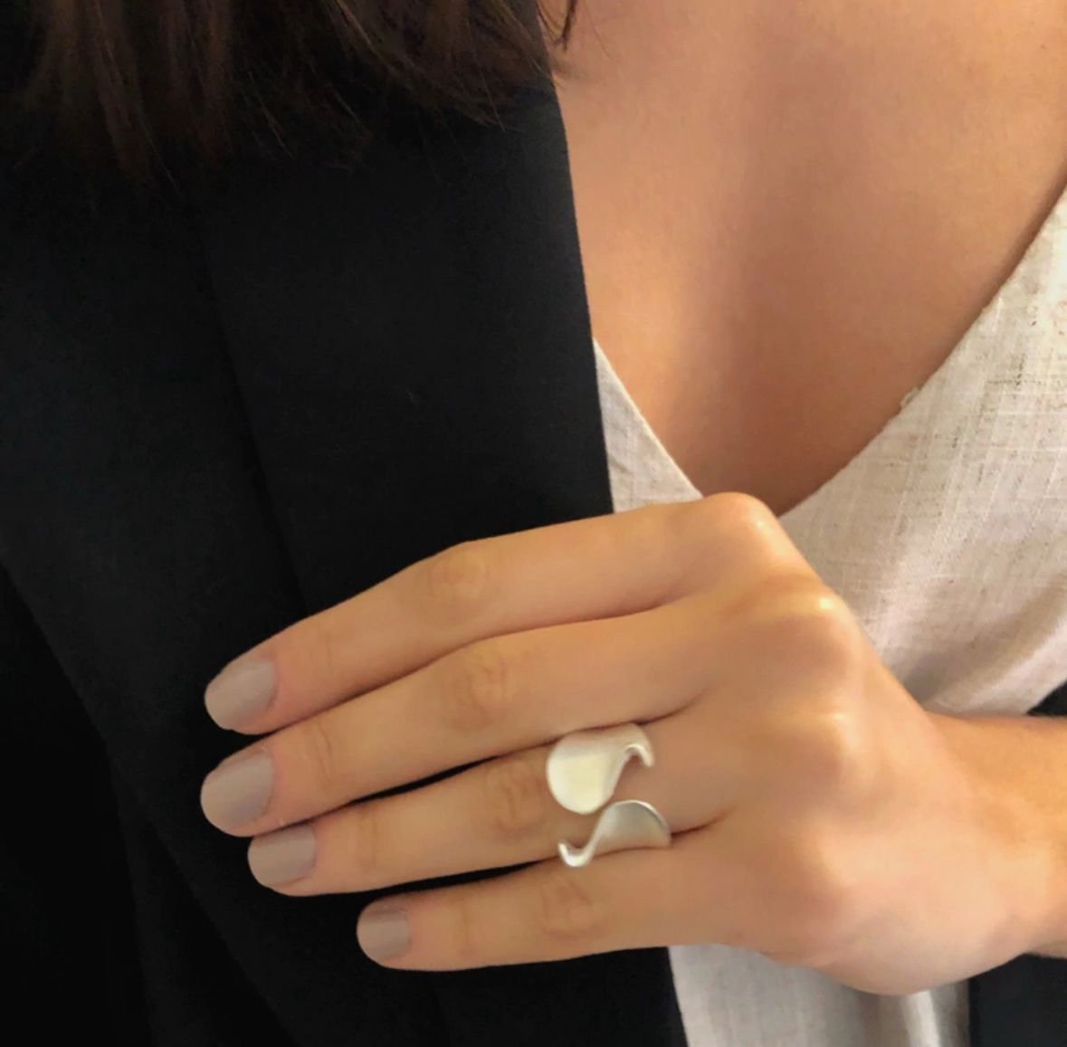 Anillo plata .925 minimalista autoajustable