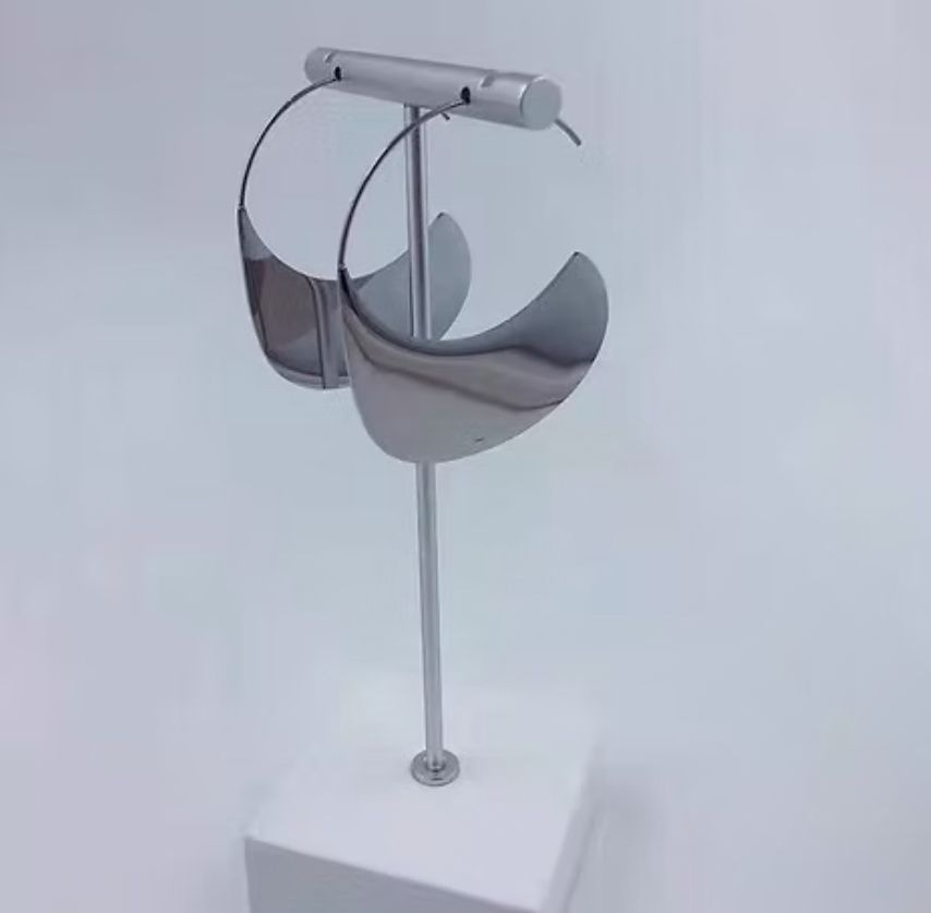 Hoop plata .925  semicircular