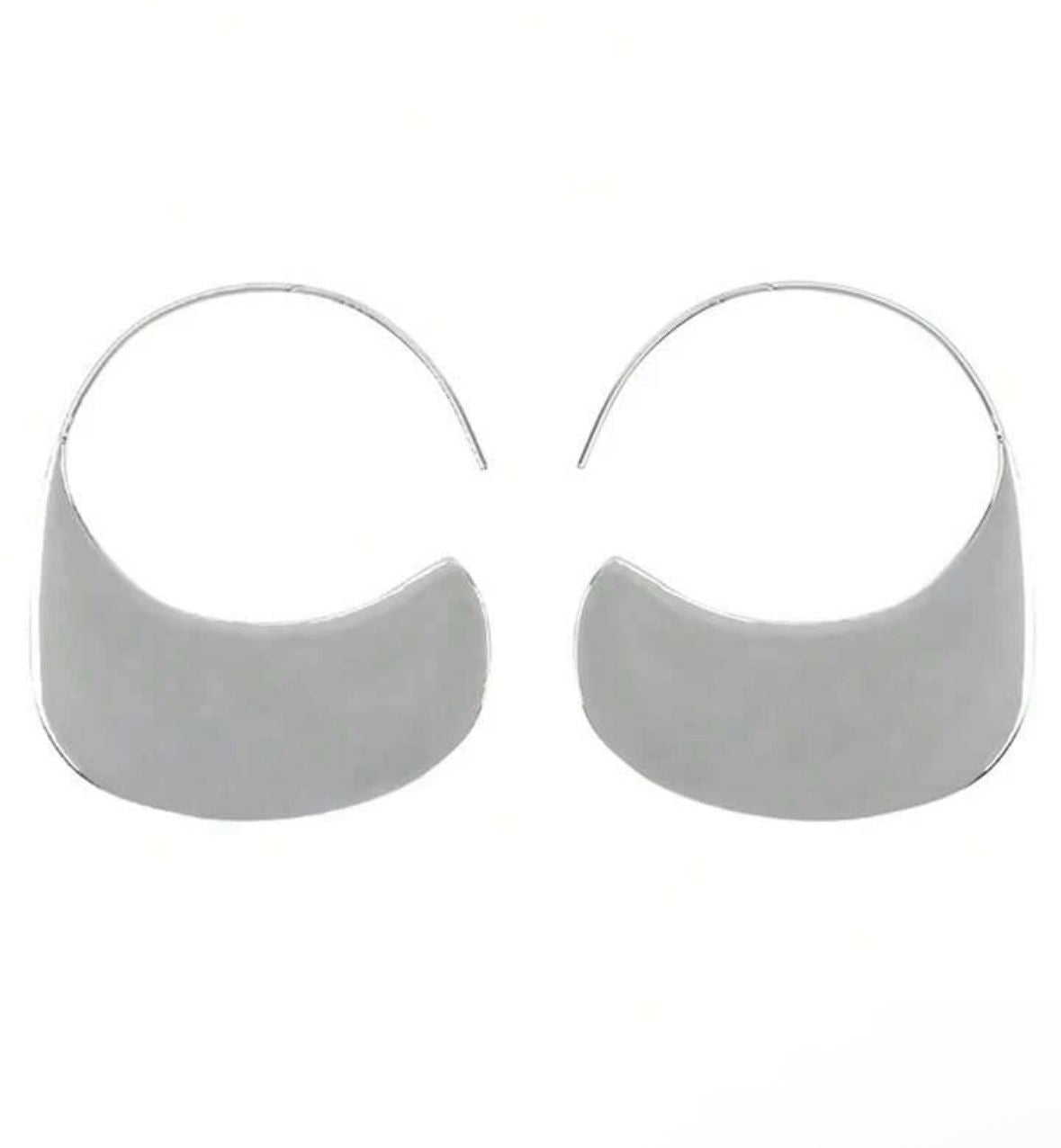 Hoop plata .925  semicircular