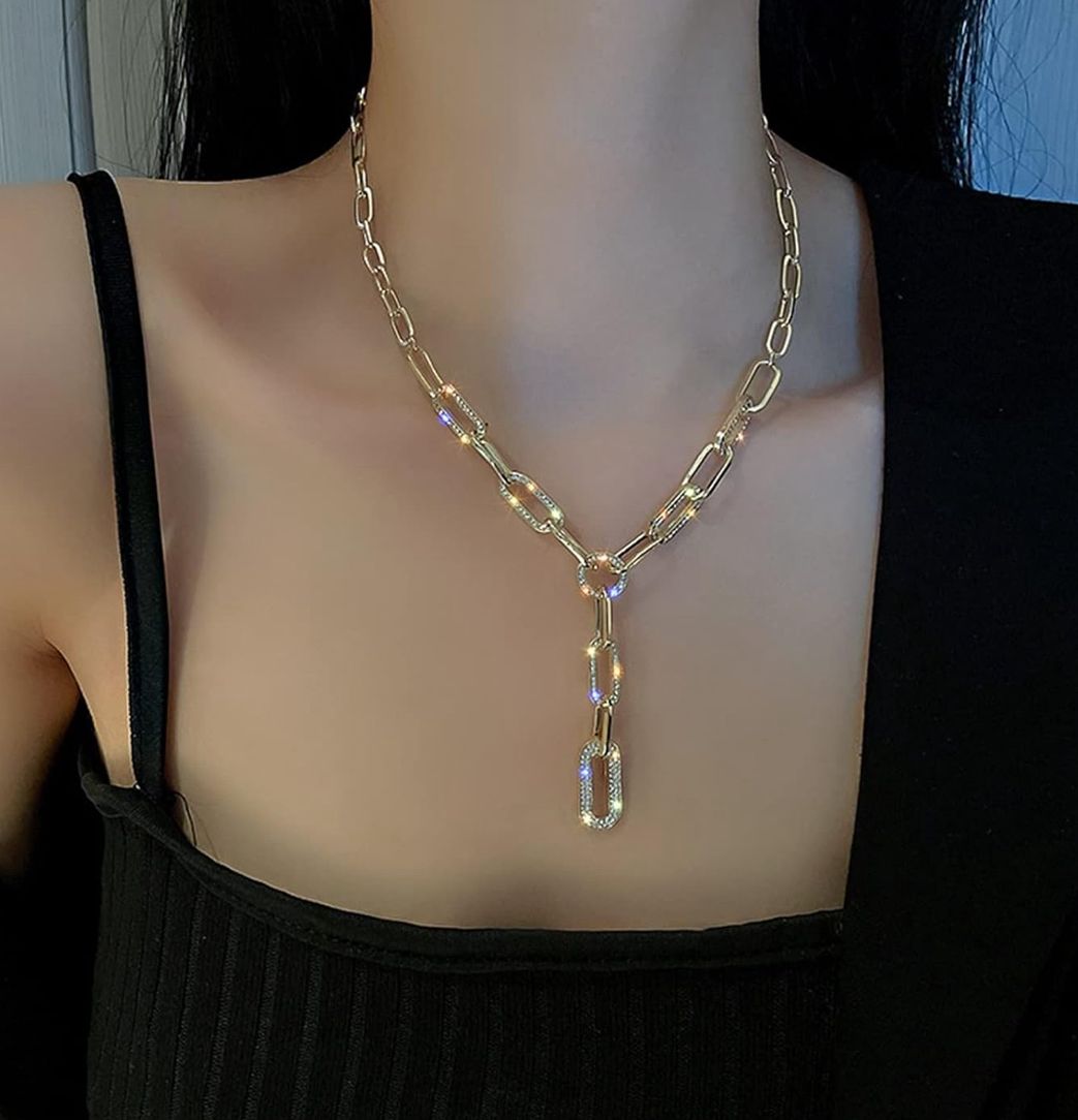 Collar rectangulos circonia
