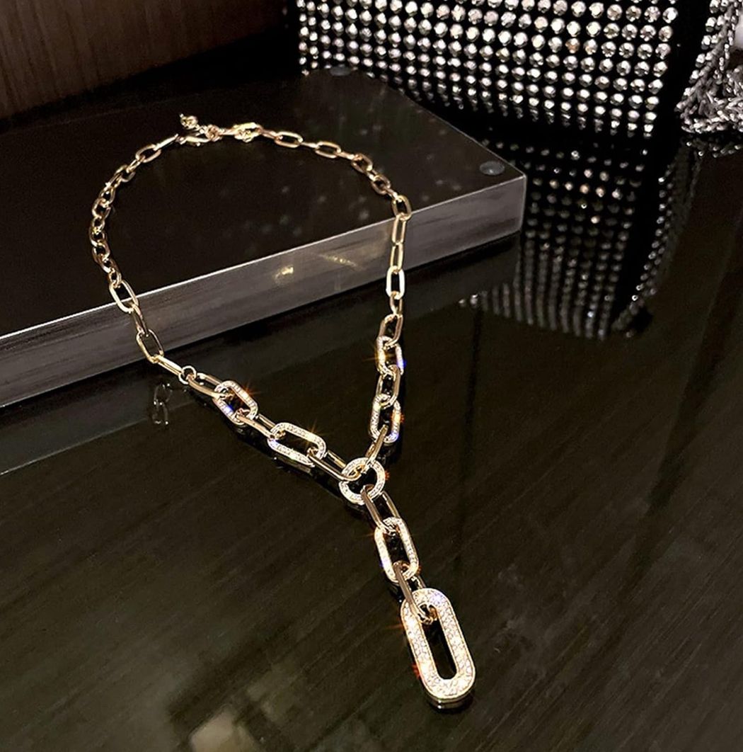 Collar rectangulos circonia