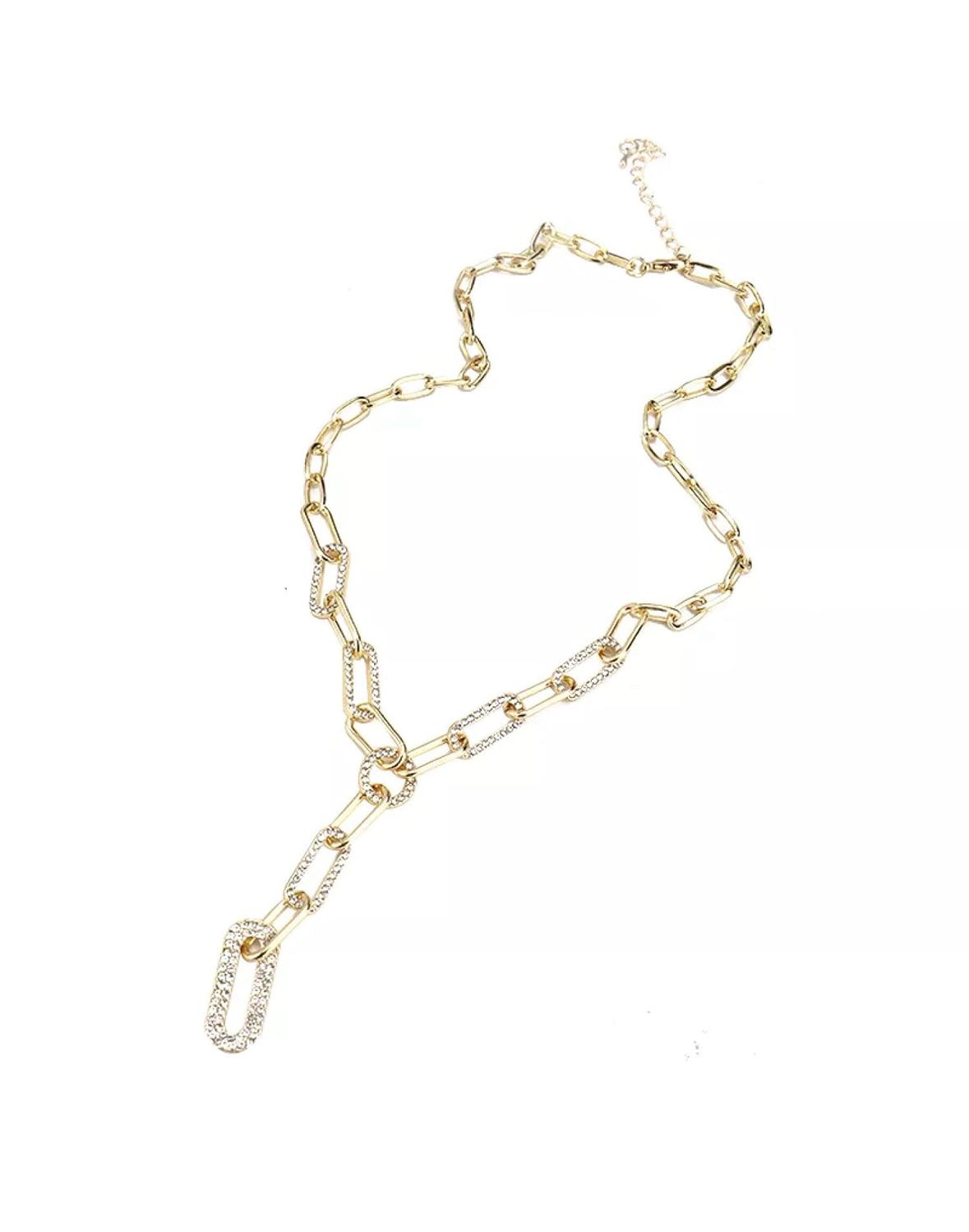 Collar rectangulos circonia