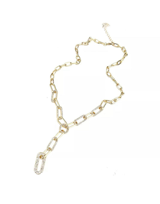 Collar rectangulos circonia