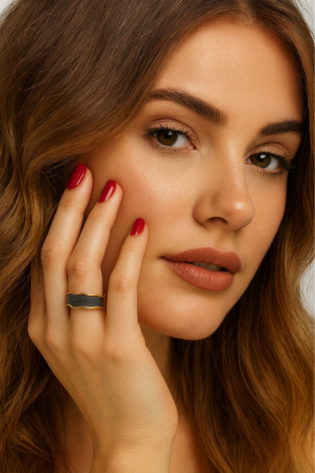 Anillo nacar negro autoajustable