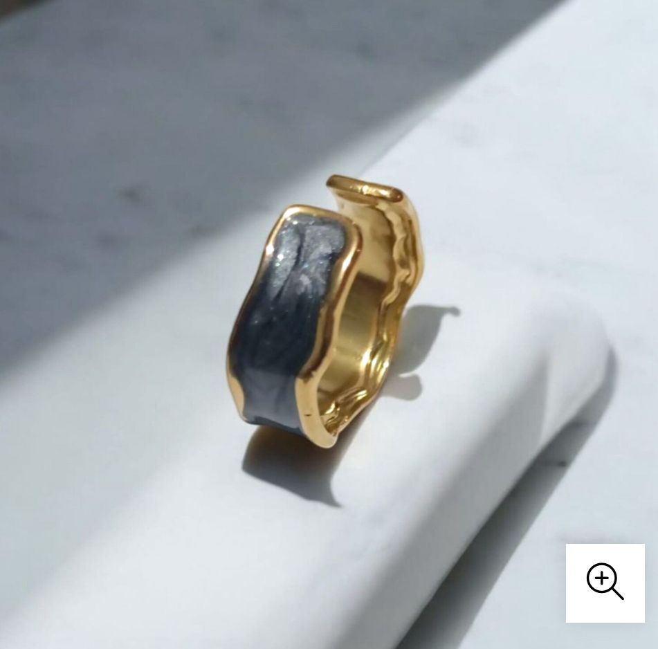 Anillo nacar negro autoajustable