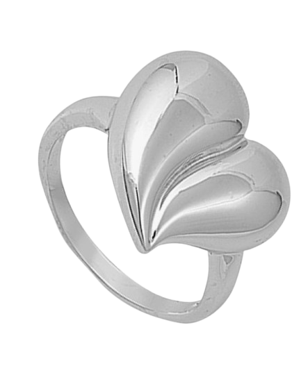 Anillo plata corazon bold