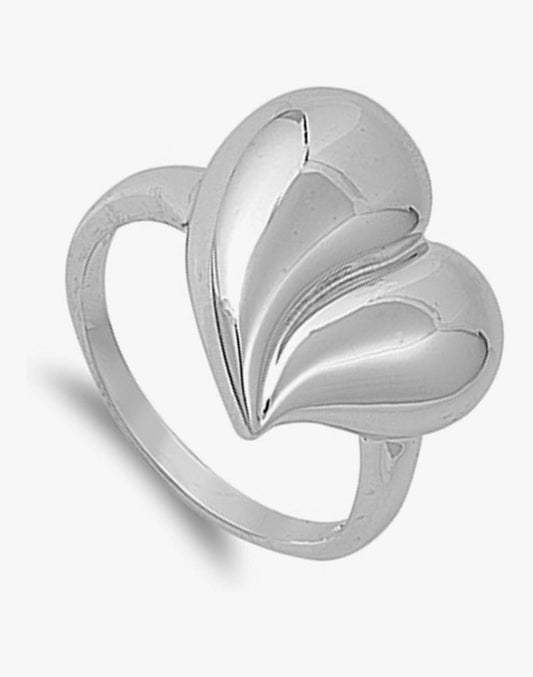 Anillo plata corazon bold