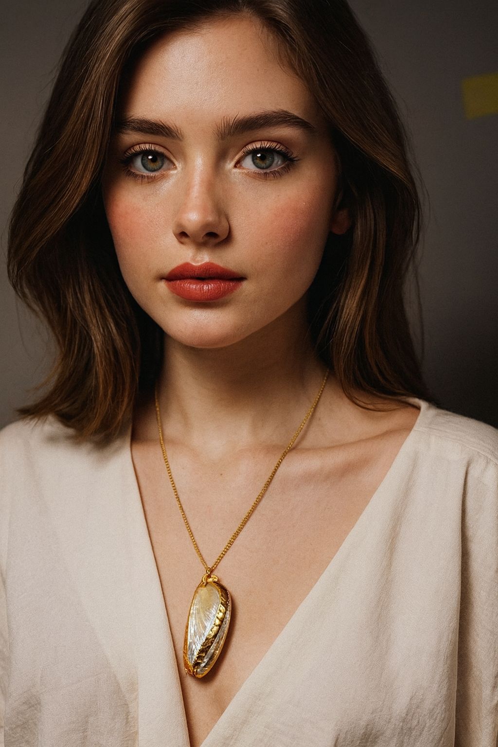 Collar concha grande natural