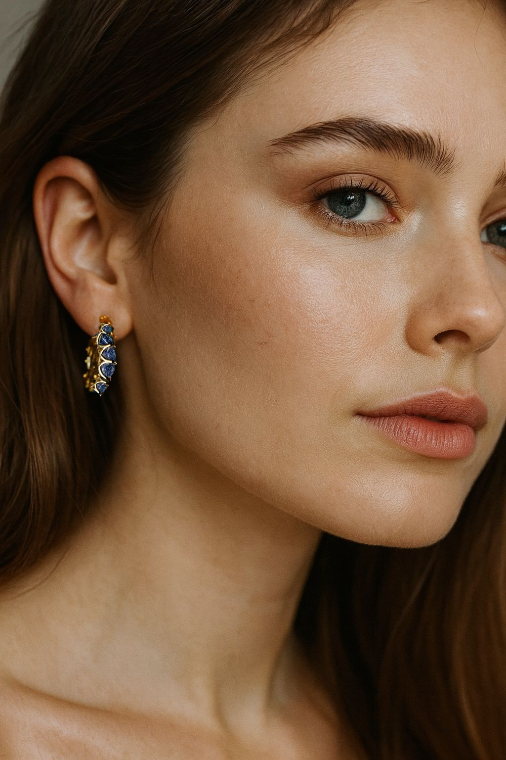 Hoops cristal austriaco azul