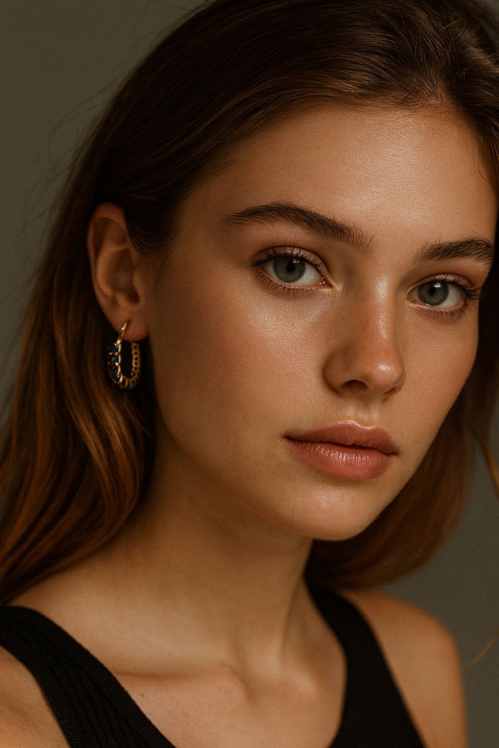 Hoops cristal austriaco azul