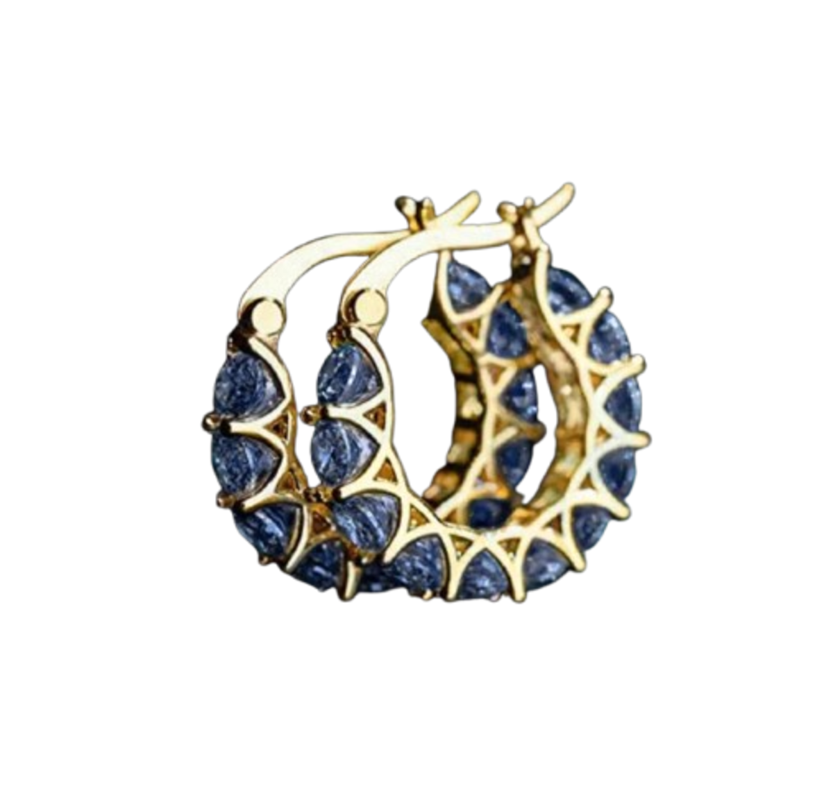 Hoops cristal austriaco azul