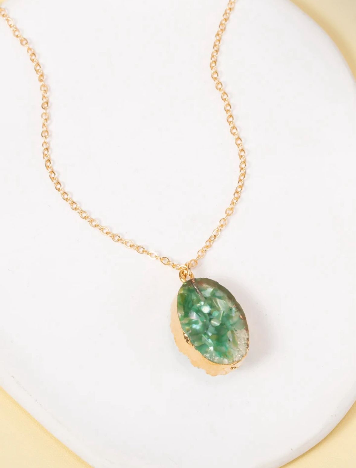 Collar dije cristales verde