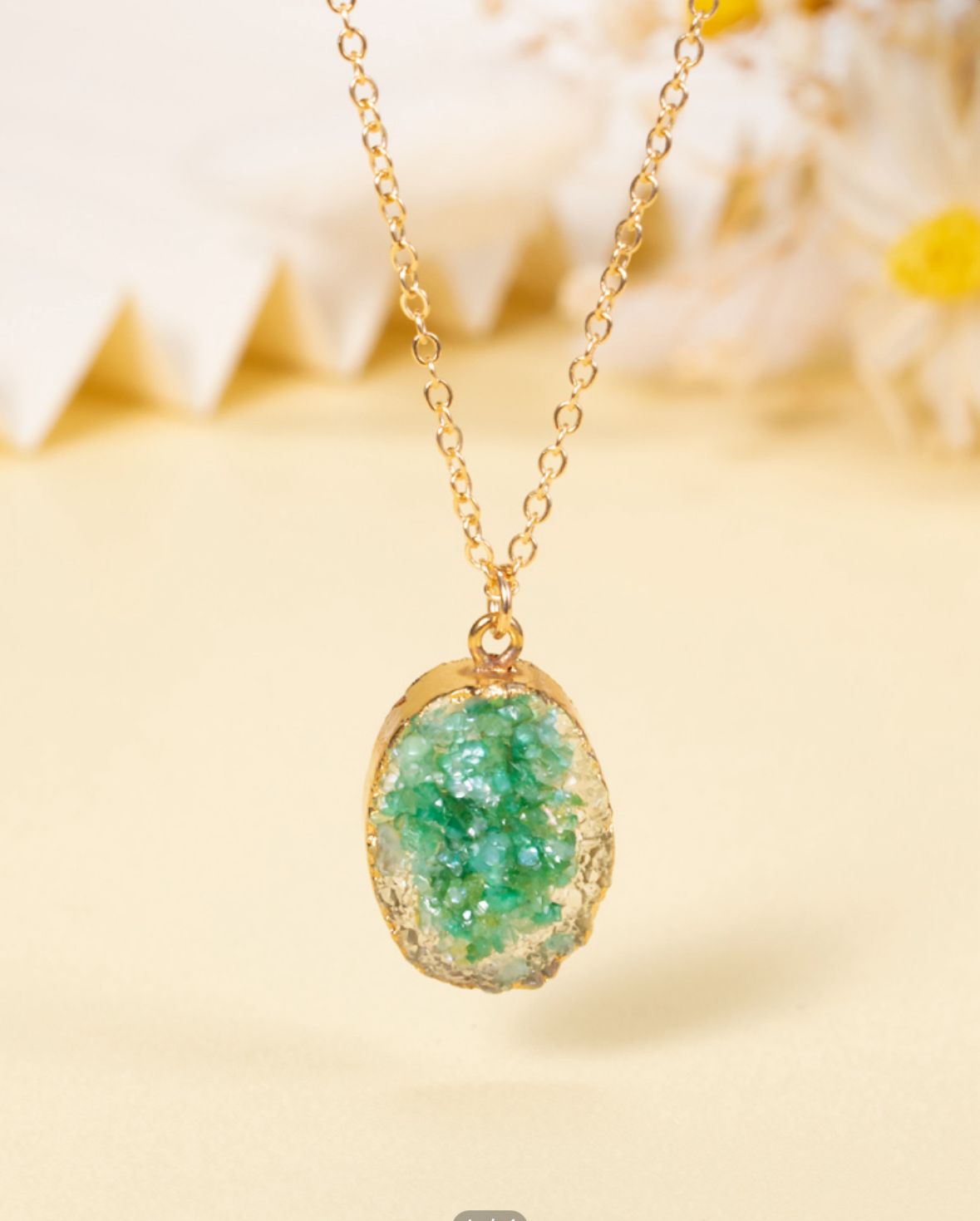 Collar dije cristales verde