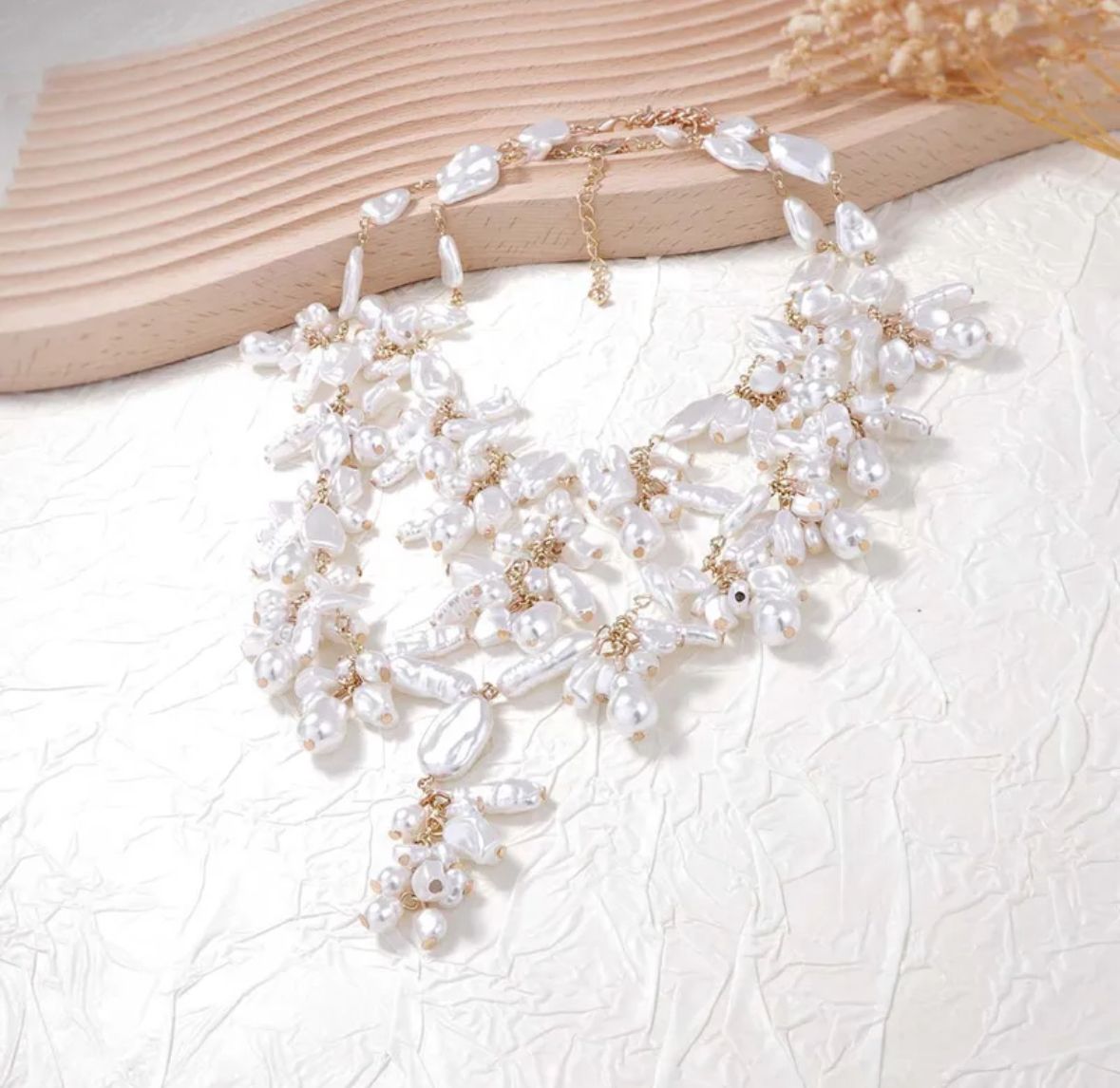 Collar 2 layers perlas