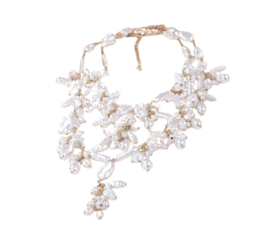 Collar 2 layers perlas