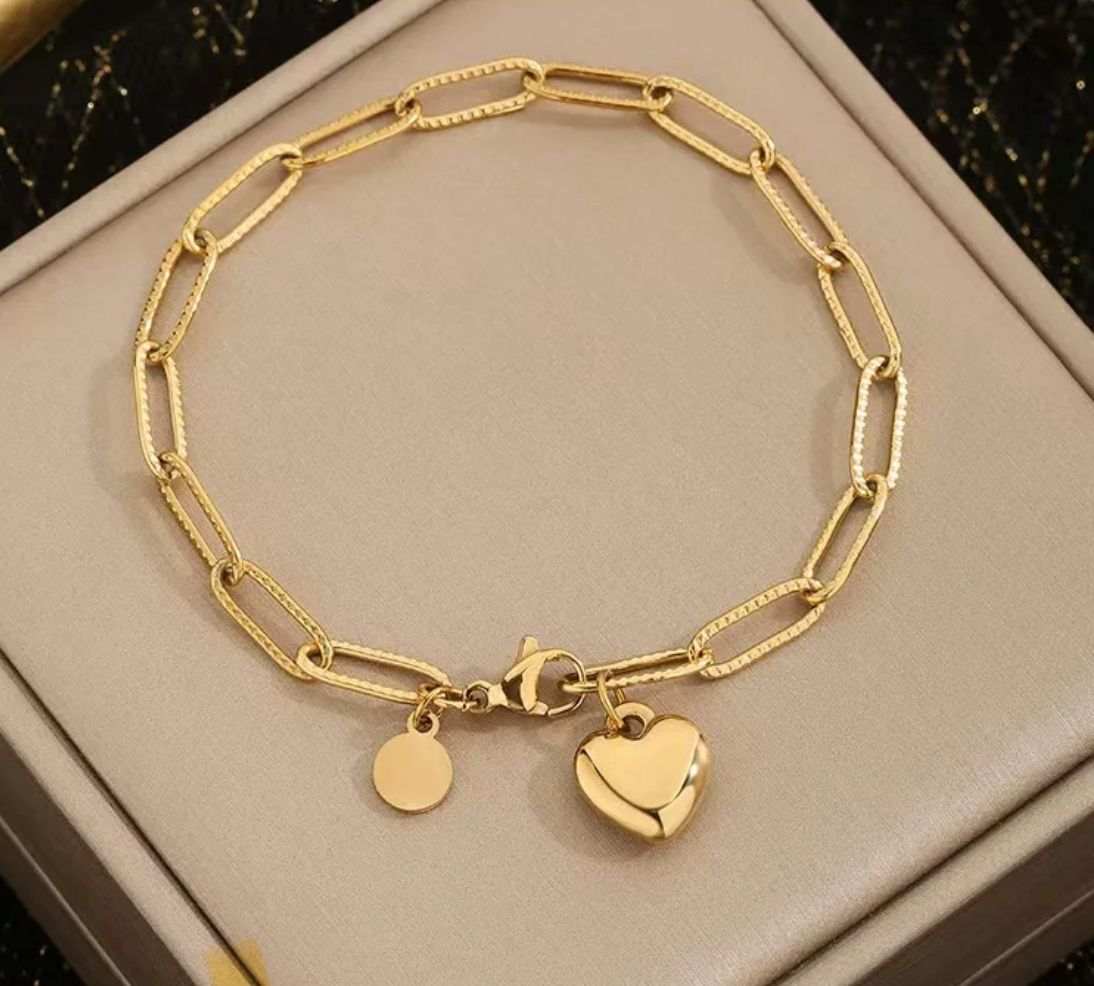 Pulsera charm corazón bold