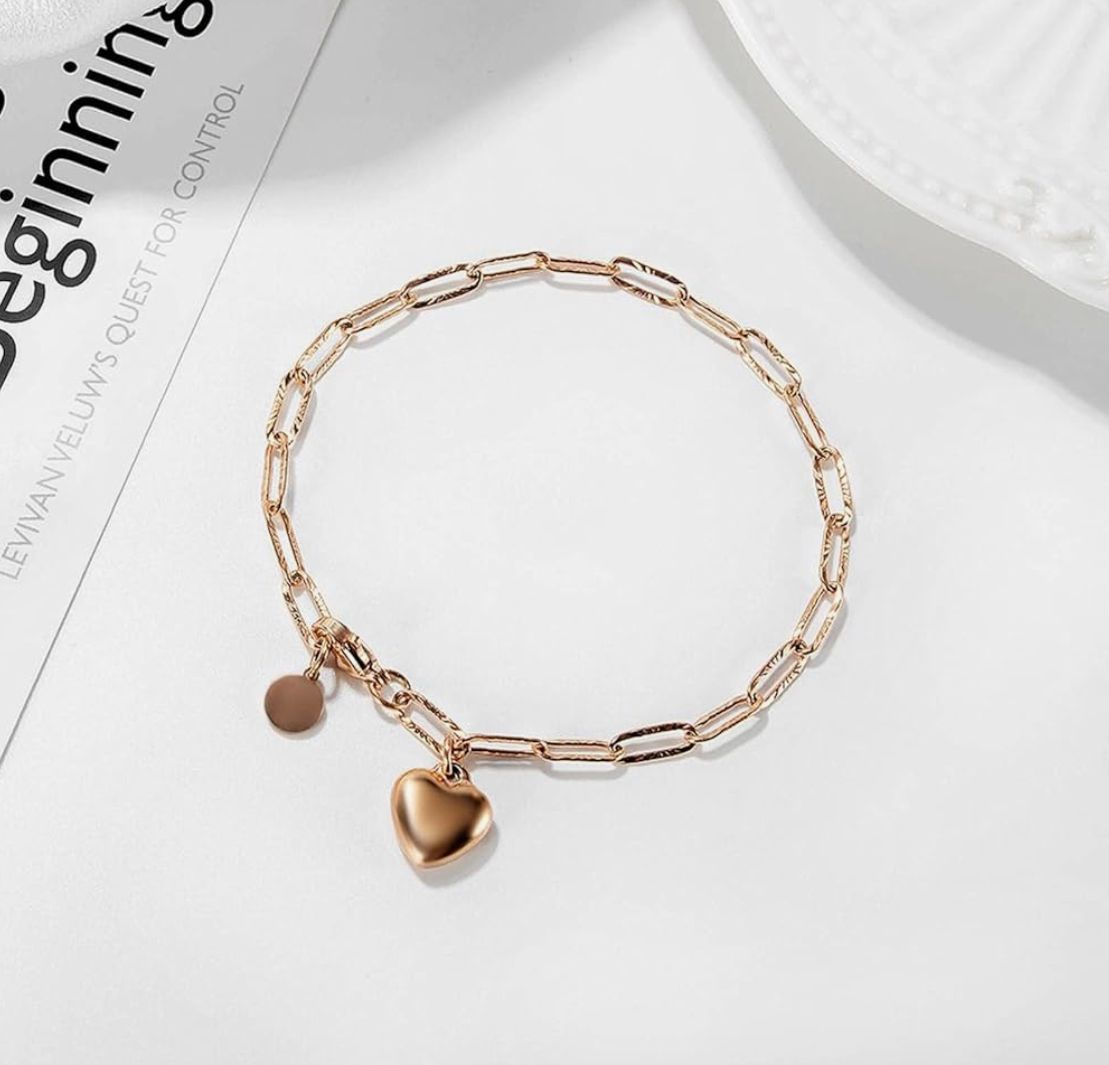 Pulsera charm corazón bold