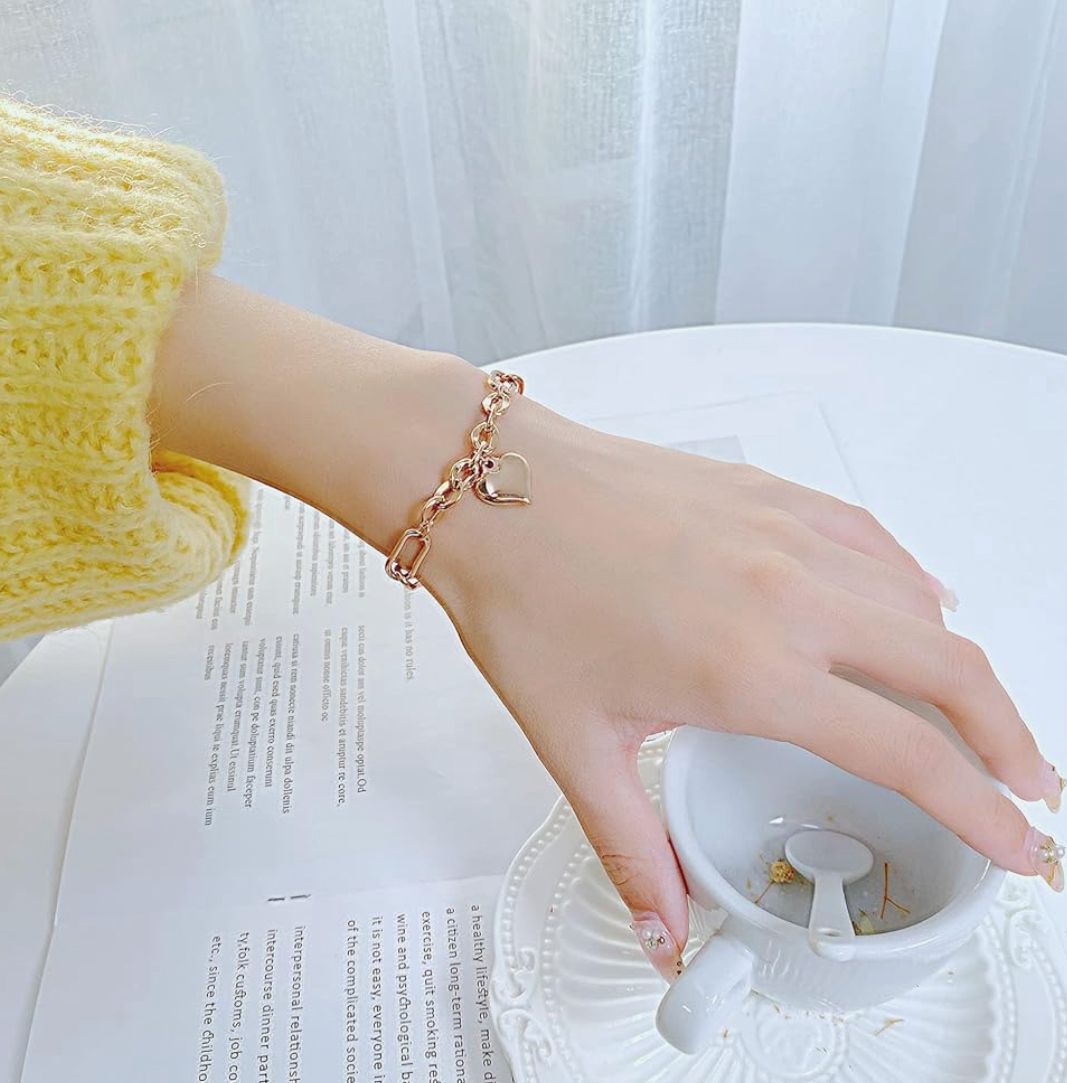 Pulsera charm corazón bold