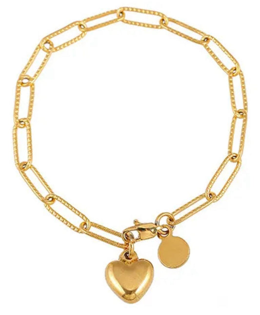 Pulsera charm corazón bold