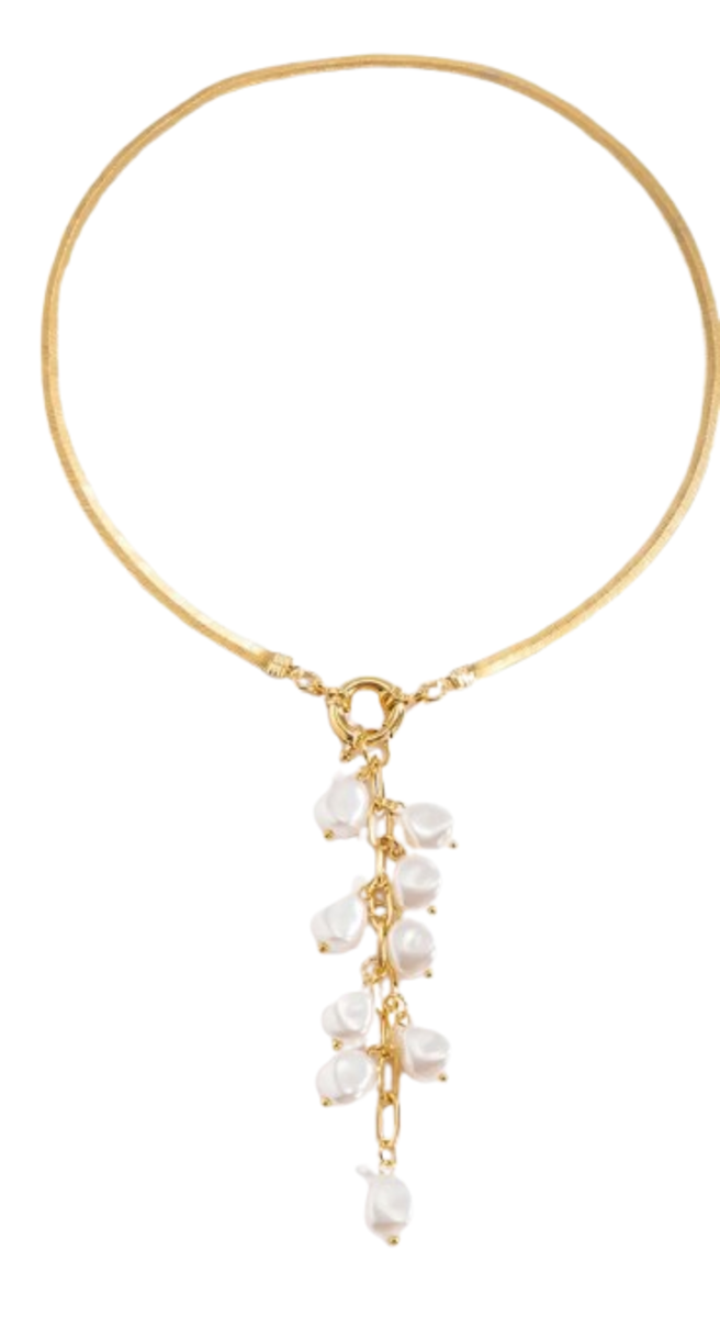 Collar racimo perlas