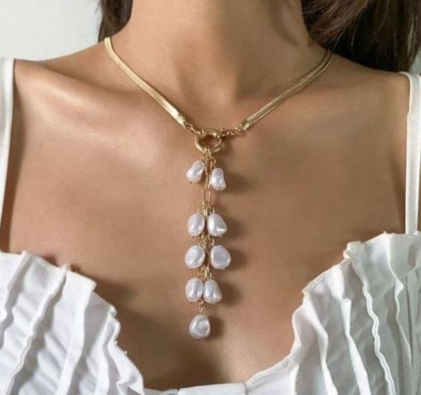 Collar racimo perlas