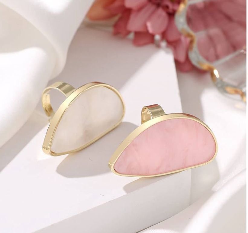 Anillo media luna acabado nacar