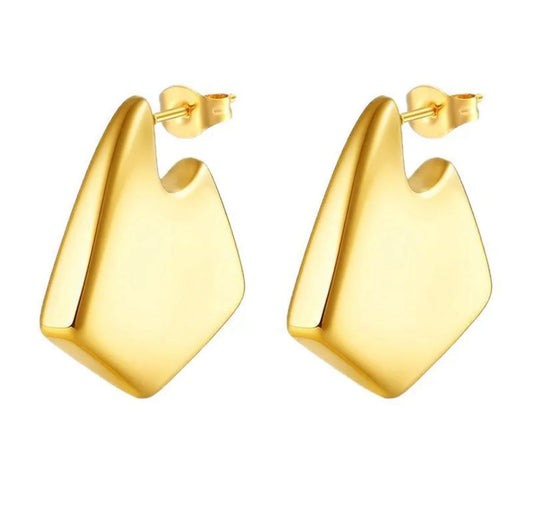 Aretes chapa oro 18